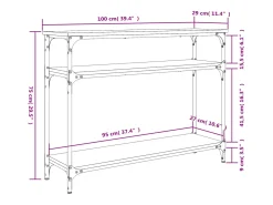 vidaxl Mesa consola 100x29x75 cm derivados de madeira sonoma^ Consola