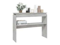 Consola* Mesa consola 102x30x80 cm derivados de madeira cimento PT853084 Cinzento