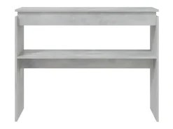 Consola* Mesa consola 102x30x80 cm derivados de madeira cimento PT853084 Cinzento