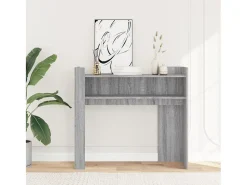 Outlet Mesa consola 100x35x90 cm derivados de madeira sonoma PT776454 Cinzento