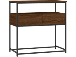 Consola* Mesa consola 75x40x75 cm derivados de madeira carvalho PT941859 Castanho