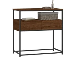 Consola* Mesa consola 75x40x75 cm derivados de madeira carvalho PT941859 Castanho