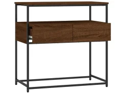 Consola* Mesa consola 75x40x75 cm derivados de madeira carvalho PT941859 Castanho