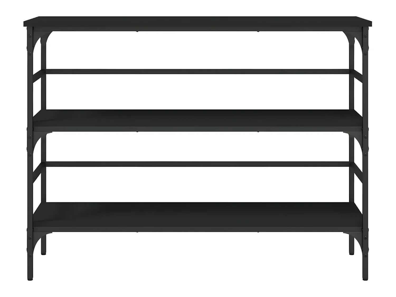 Consola* Mesa consola 100x32x75 cm derivados de madeira PT644018 Preto