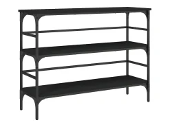 Consola* Mesa consola 100x32x75 cm derivados de madeira PT644018 Preto