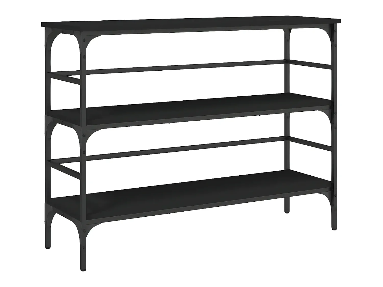Consola* Mesa consola 100x32x75 cm derivados de madeira PT644018 Preto