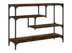vidaxl Mesa consola 100x30x75 cm derivados de madeira carvalho fumado^ Consola