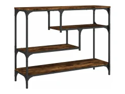 vidaxl Mesa consola 100x30x75 cm derivados de madeira carvalho fumado^ Consola