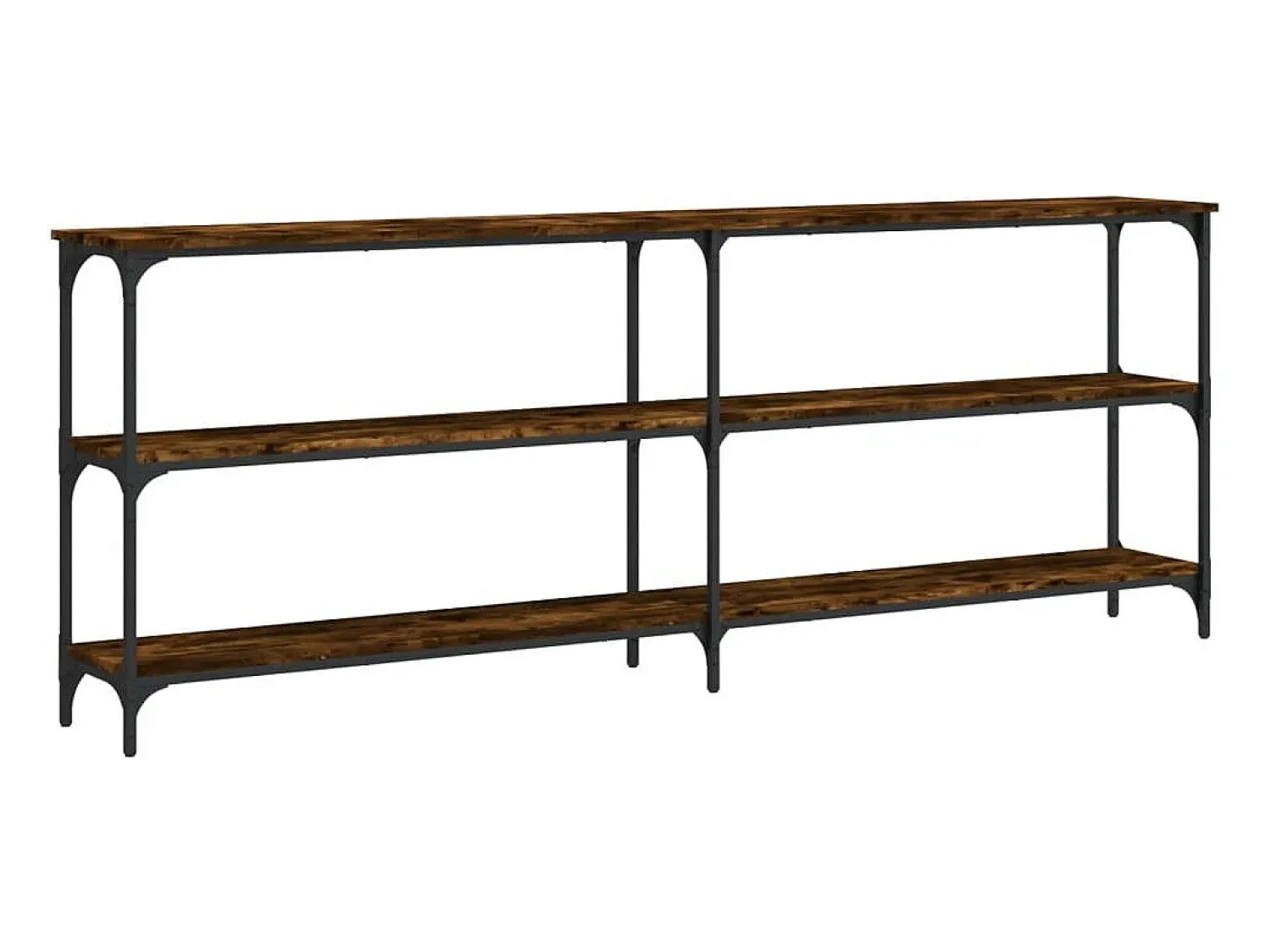 Mesa consola 200x29x75 cm derivados de madeira carvalho fumado PT493977^ Consola