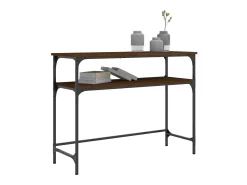 Mesa consola 100x35,5x75 cm derivados madeira carvalho PT279040^ Consola