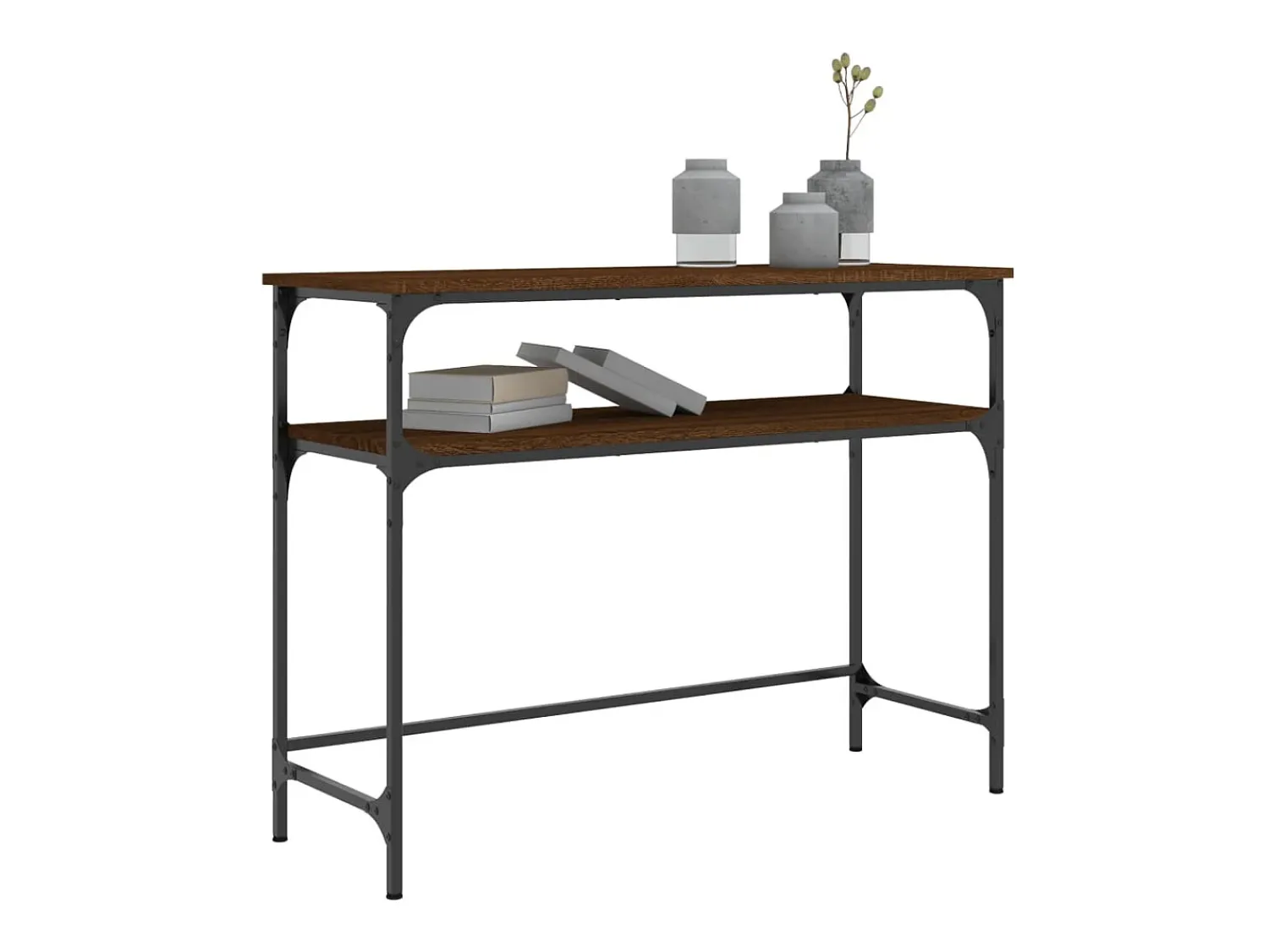 Mesa consola 100x35,5x75 cm derivados madeira carvalho PT279040^ Consola