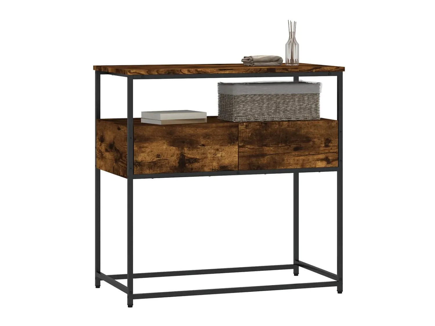 Best Mesa consola 75x40x75 cm derivados de madeira carvalho fumado PT160617 Castanho