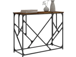 New Mesa consola 100x40x80 cm derivados de madeira carvalho fumado PT114543 Castanho