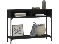 Mesa consola 100x30,5x75 cm derivados de madeira PT749724 Preto