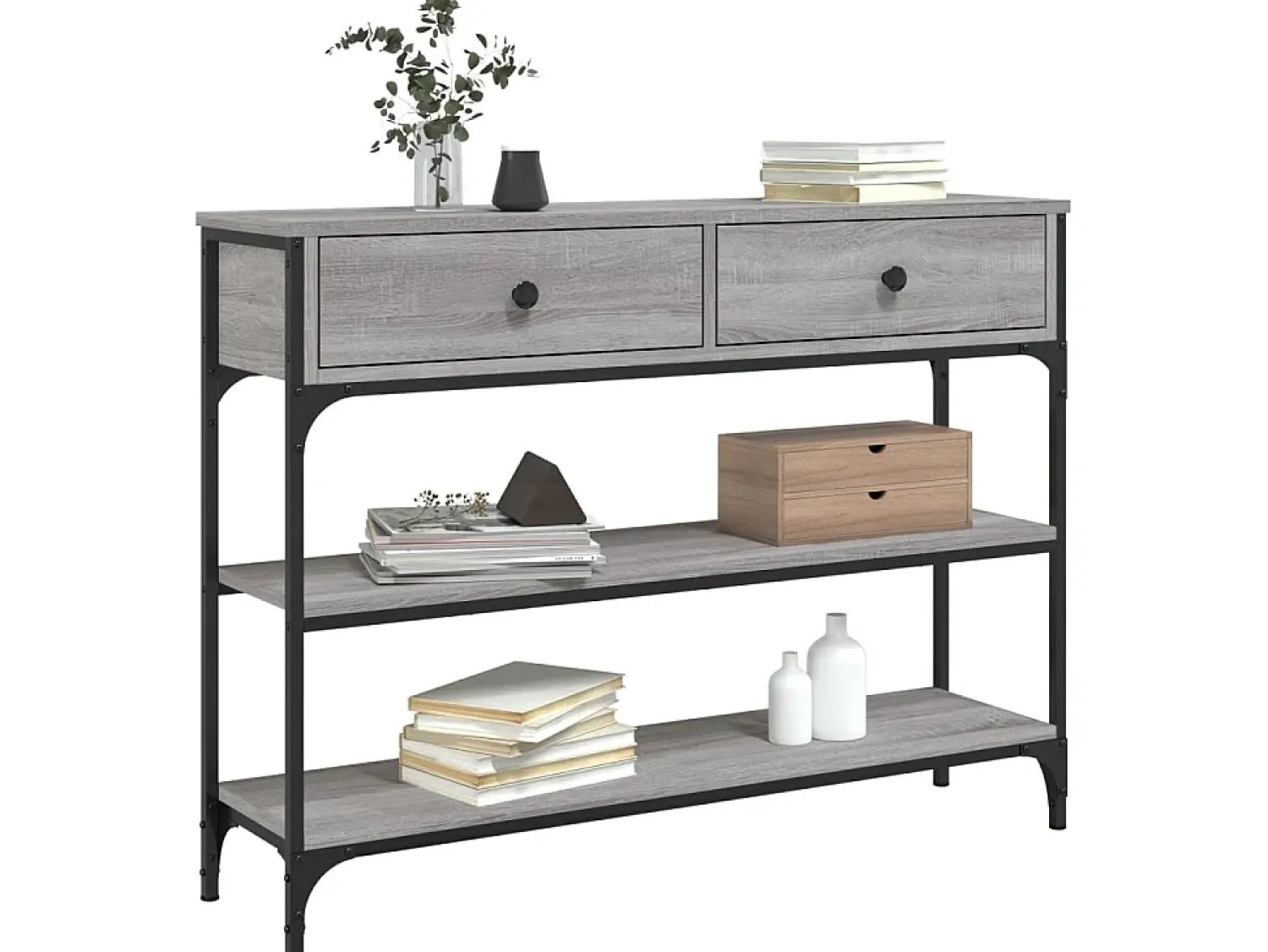 Mesa consola 100x25x75 cm derivados de madeira sonoma PT916269^ Consola