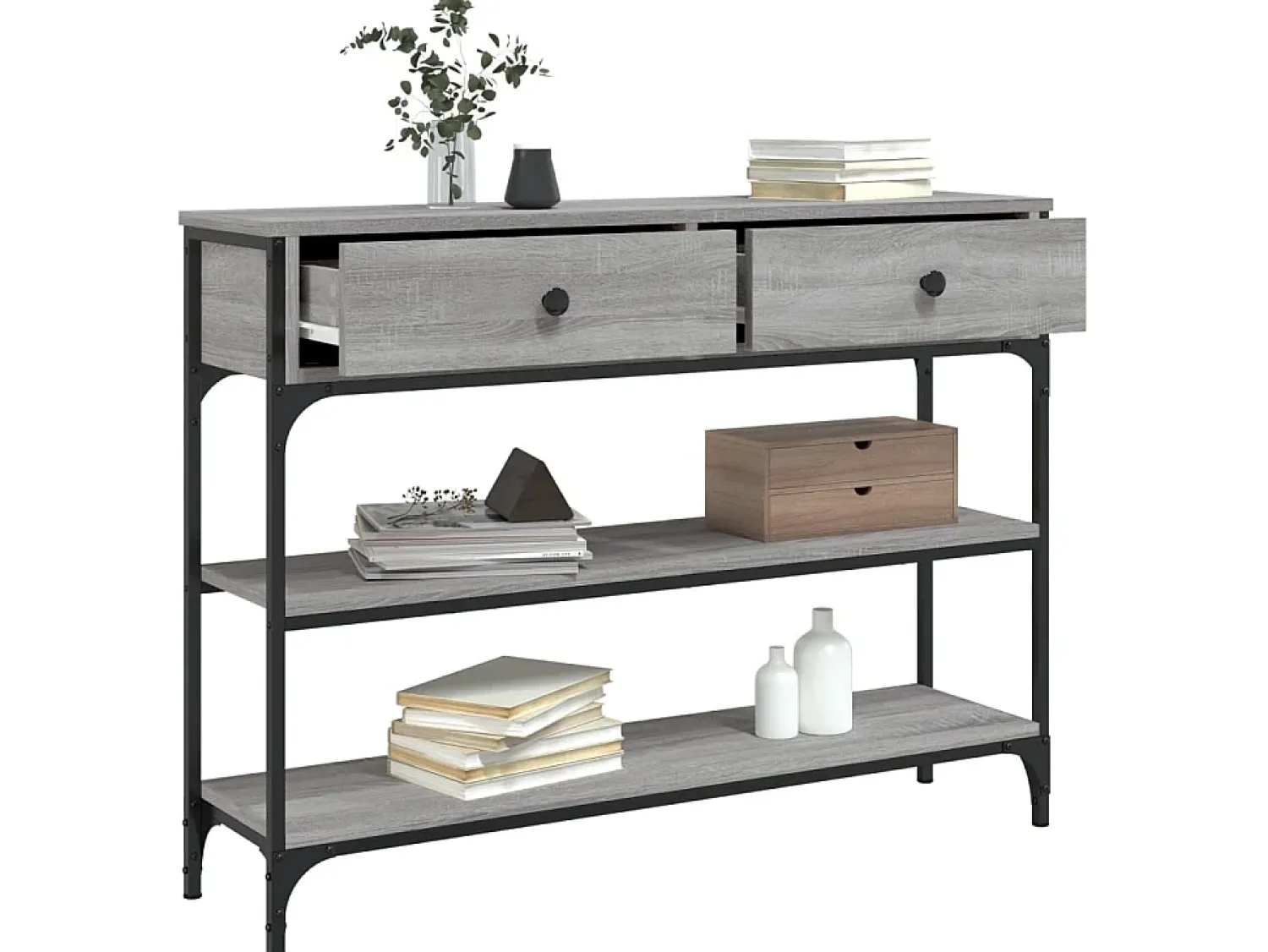 Mesa consola 100x25x75 cm derivados de madeira sonoma PT916269^ Consola