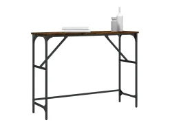 Consola| Mesa consola 100x32x75 cm derivados de madeira carvalho fumado PT507988 Castanho