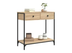 Consola* Mesa consola 75x34,5x75 cm derivados de madeira carvalho sonoma PT755387 Castanho