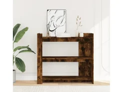 Consola* Mesa consola 100x35x90 cm derivados de madeira carvalho fumado PT140855 Castanho