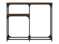 Consola| Mesa consola 90x22,5x75 cm derivados madeira carvalho PT981161 Castanho