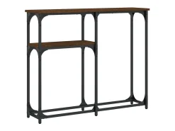 Consola| Mesa consola 90x22,5x75 cm derivados madeira carvalho PT981161 Castanho