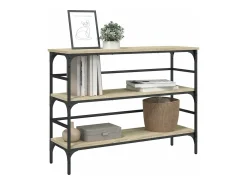 Consola* Mesa consola 100x32x75 cm derivados de madeira carvalho sonoma PT192649 Castanho