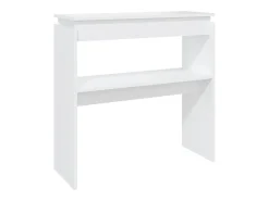 New Mesa consola 80x30x80 cm derivados de madeira PT239611 Branco