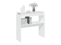 New Mesa consola 80x30x80 cm derivados de madeira PT239611 Branco