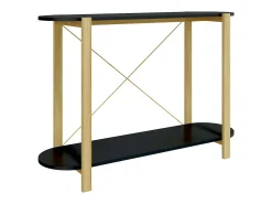 New Mesa consola 110x38x75 cm derivados de madeira PT171757 Preto
