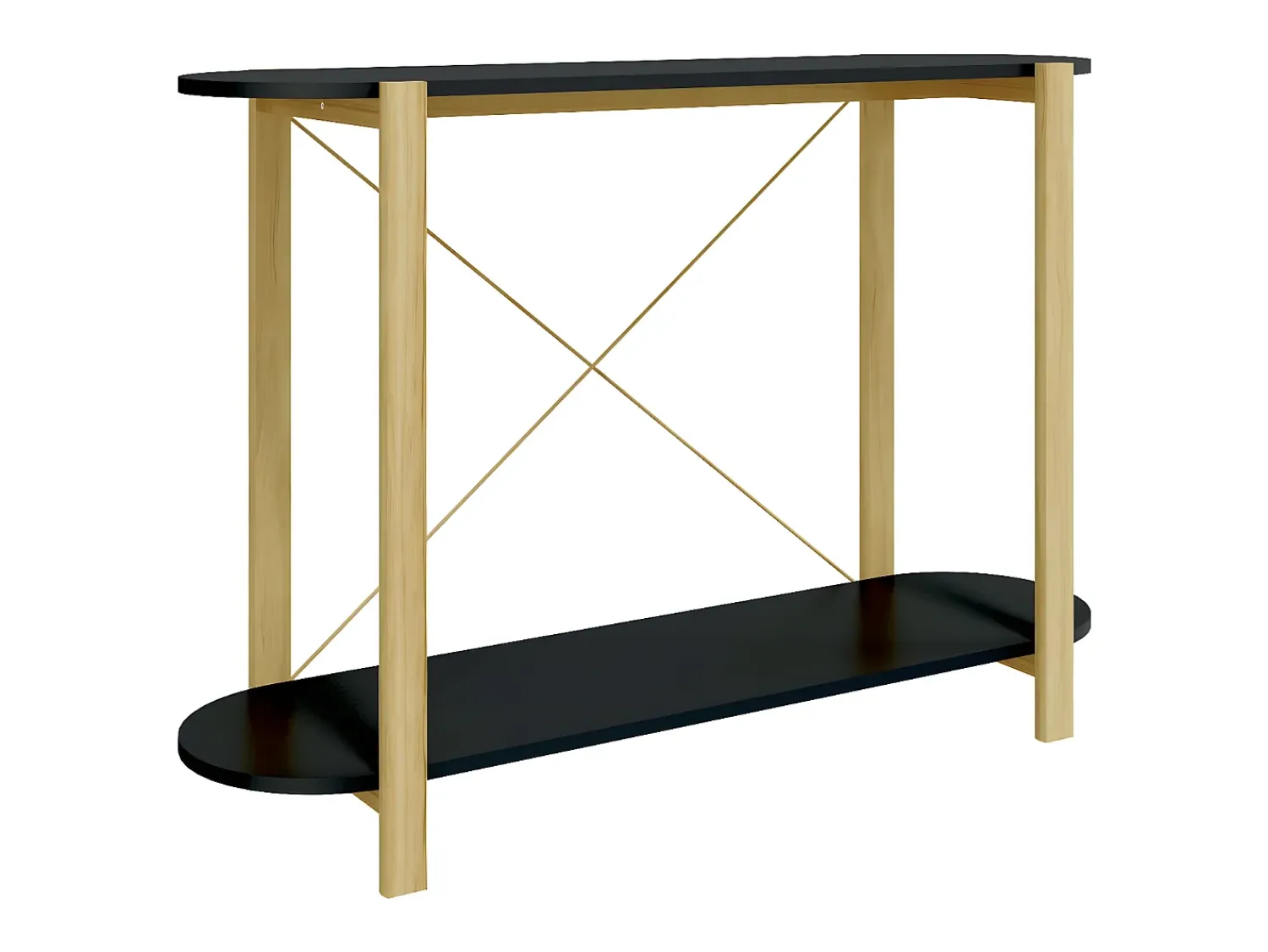New Mesa consola 110x38x75 cm derivados de madeira PT171757 Preto
