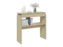Consola| Mesa consola 80x30x80 cm derivados de madeira carvalho sonoma PT149528 Castanho