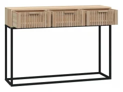 Consola| Mesa consola 105x30x75 cm derivados de madeira e ferro PT137692 Castanho