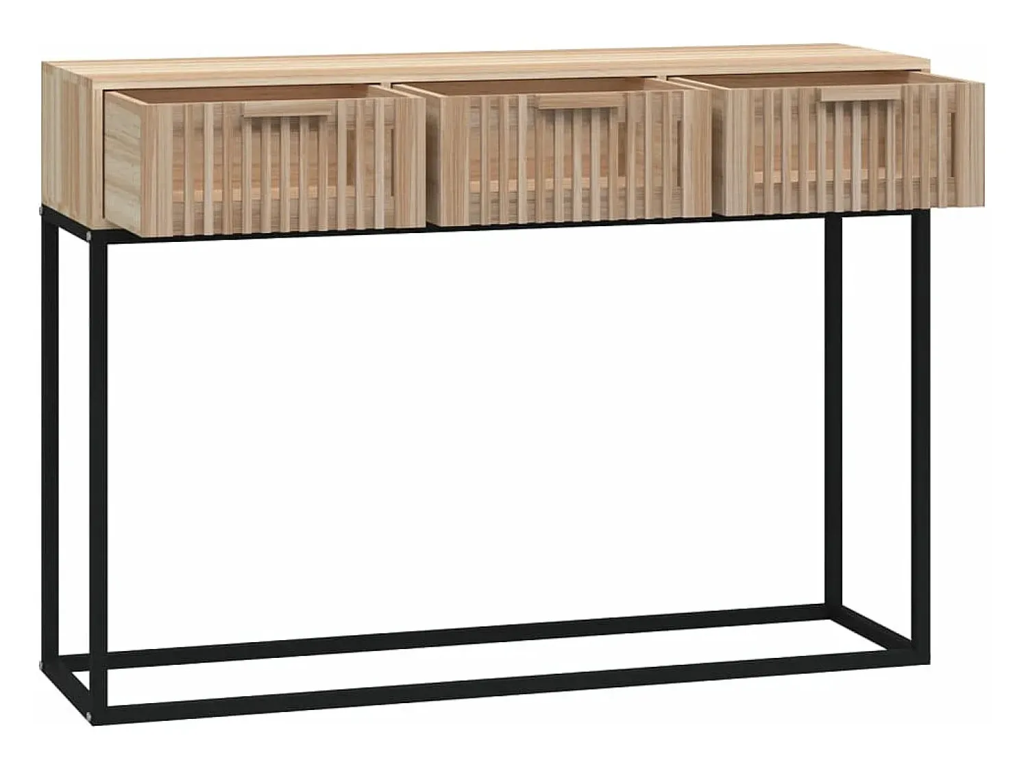 Consola| Mesa consola 105x30x75 cm derivados de madeira e ferro PT137692 Castanho