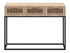 Consola| Mesa consola 105x30x75 cm derivados de madeira e ferro PT137692 Castanho
