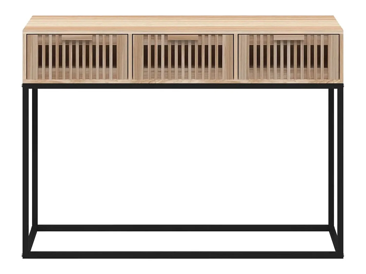 Consola| Mesa consola 105x30x75 cm derivados de madeira e ferro PT137692 Castanho