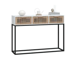 Mesa consola 105x30x75 cm derivados de madeira e ferro PT701920^ Consola