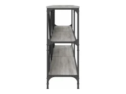 Consola| Mesa consola 200x30x75 cm derivados madeira/ferro cinza sonoma PT419543 Cinzento