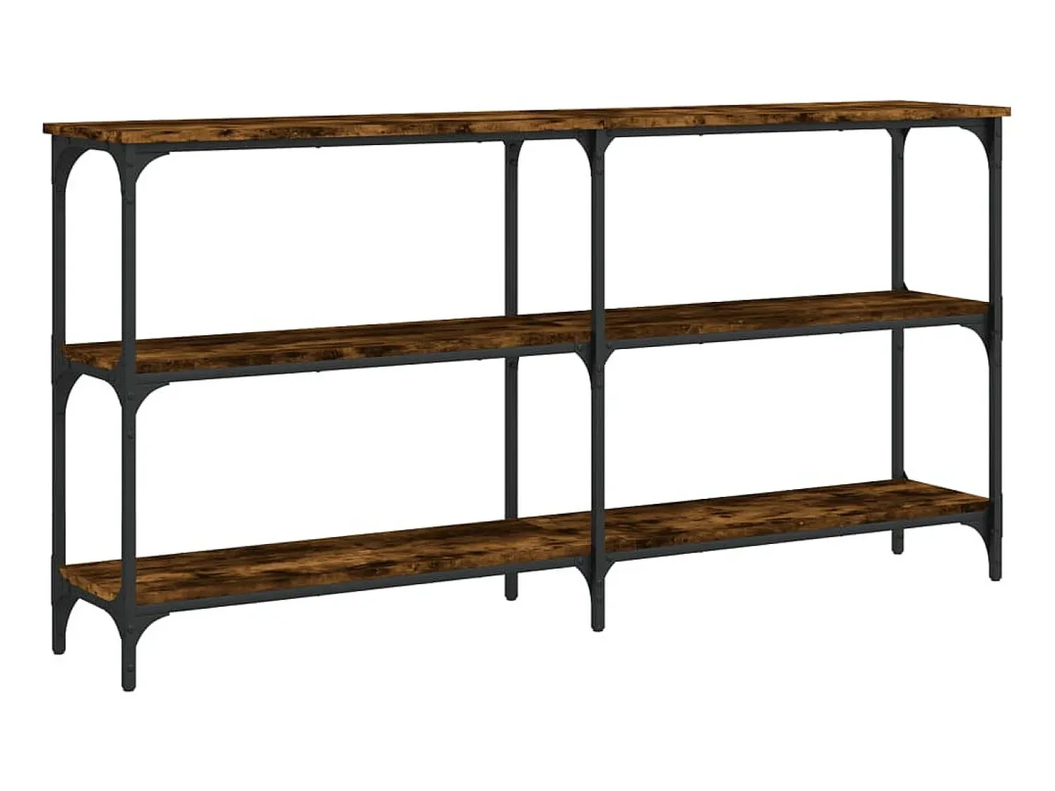 Consola* Mesa consola 150x29x75 cm derivados de madeira carvalho fumado PT526492 Castanho