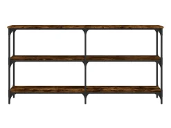 Consola* Mesa consola 150x29x75 cm derivados de madeira carvalho fumado PT526492 Castanho