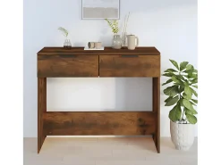 Mesa consola 90x36x75 cm derivados de madeira carvalho fumado PT859478^ Consola