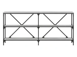 Consola* Mesa consola 160x30x75 cm derivados madeira/ferro cinza sonoma PT288259 Cinzento