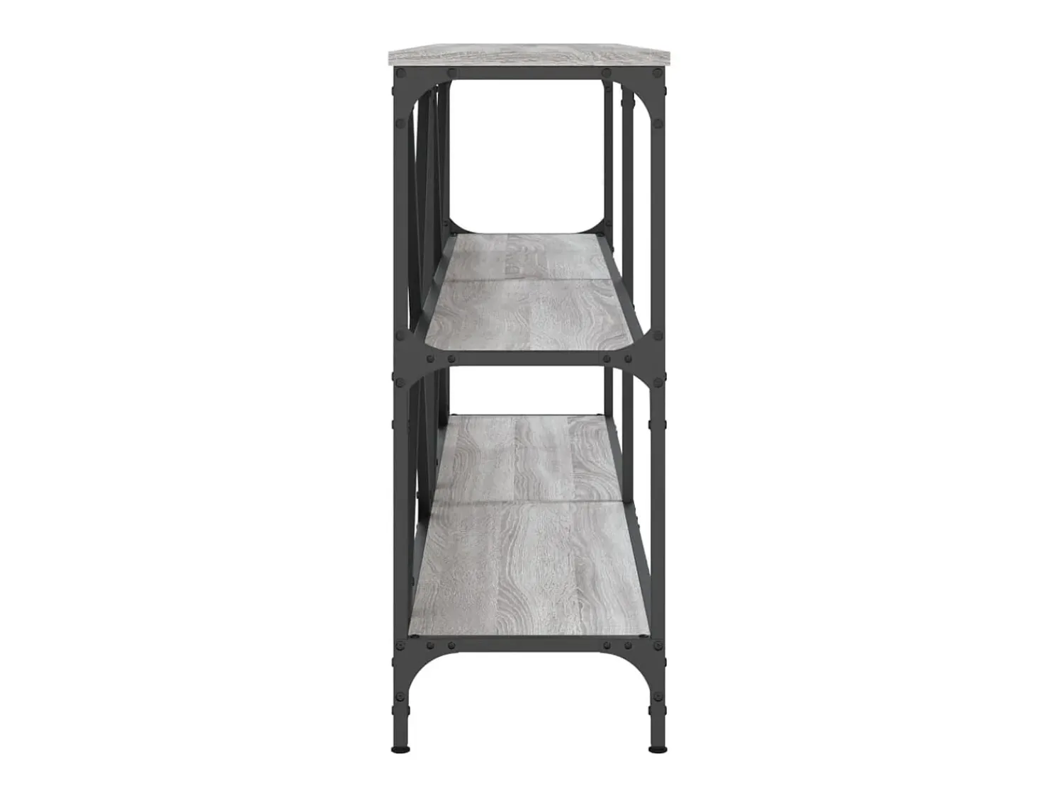 Consola* Mesa consola 160x30x75 cm derivados madeira/ferro cinza sonoma PT288259 Cinzento