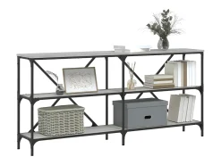 Consola* Mesa consola 160x30x75 cm derivados madeira/ferro cinza sonoma PT288259 Cinzento