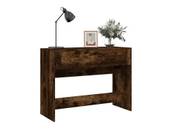 Consola* Mesa consola 100x39x75 cm derivados de madeira carvalho fumado PT486744 Castanho