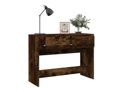 Consola* Mesa consola 100x39x75 cm derivados de madeira carvalho fumado PT486744 Castanho