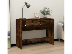 Consola* Mesa consola 100x39x75 cm derivados de madeira carvalho fumado PT486744 Castanho