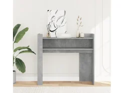 Consola| Mesa consola 100x35x90 cm derivados de madeira cimento PT984212 Cinzento