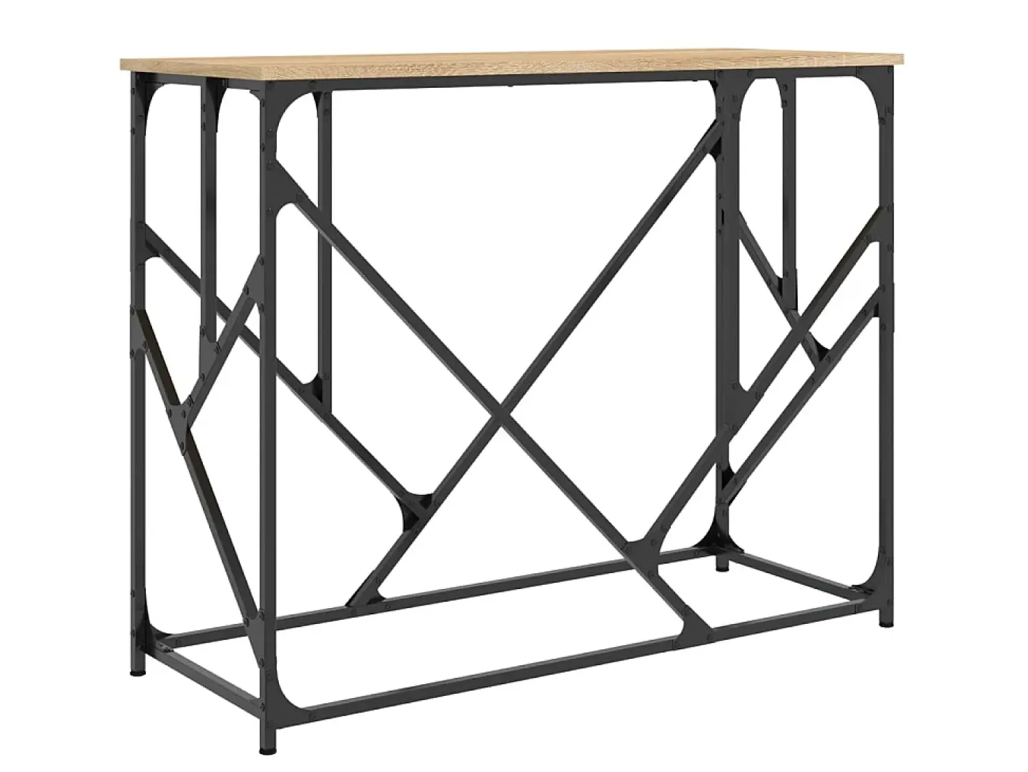 Consola| Mesa consola 100x40x80 cm derivados de madeira carvalho sonoma PT227455 Castanho