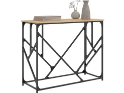 Consola| Mesa consola 100x40x80 cm derivados de madeira carvalho sonoma PT227455 Castanho