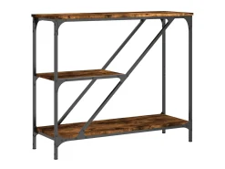 Consola* Mesa consola 88,5x30x75 cm derivados de madeira carvalho fumado PT979475 Castanho